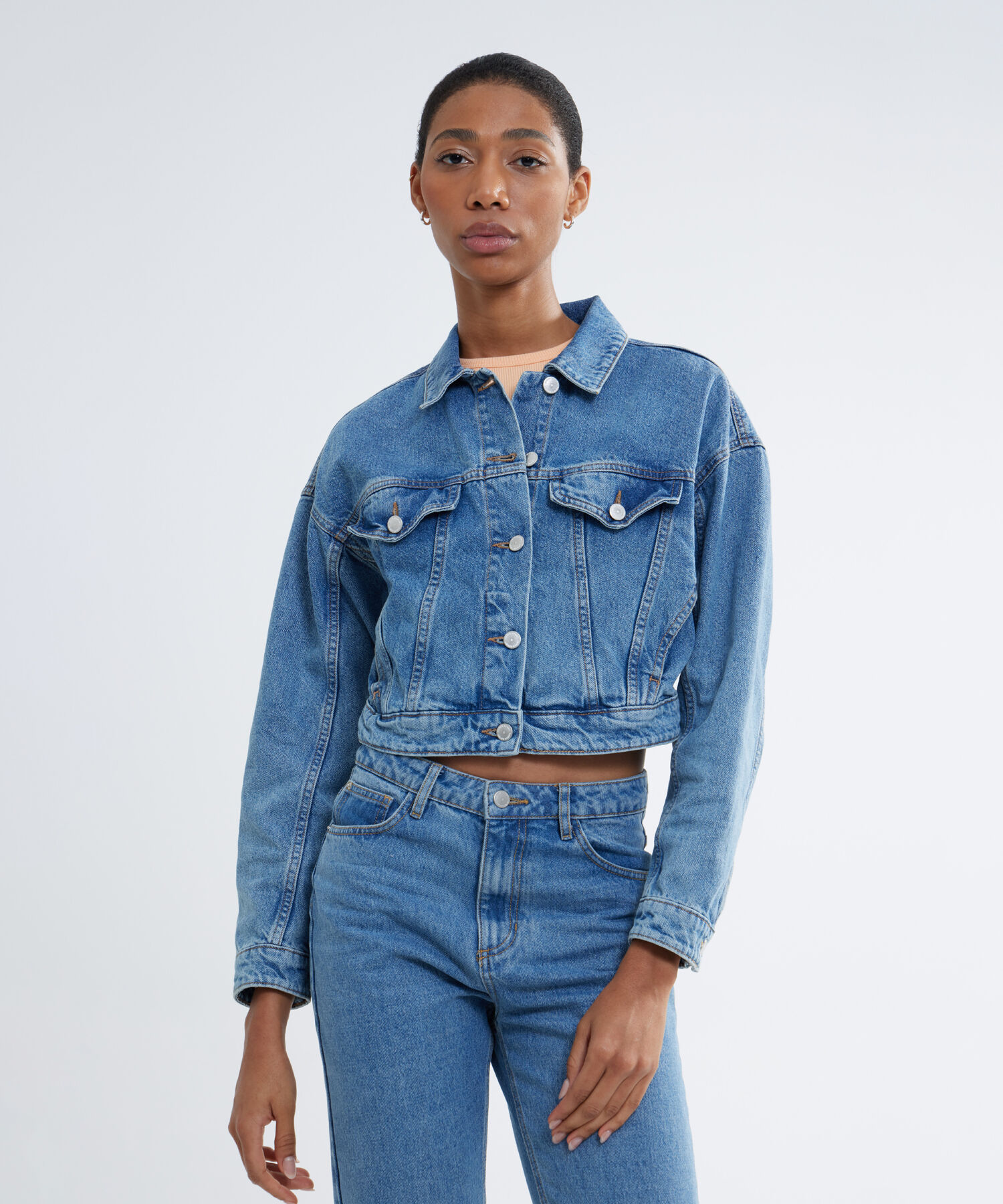 Chaqueta Crop en Denim Compra Online SEVEN SEVEN
