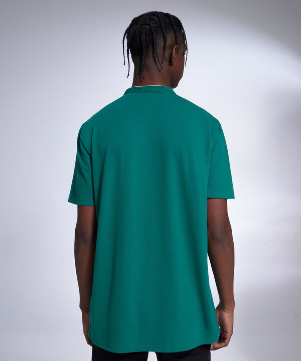 Polo Cuello Mao Para Hombre, Verde, hi-res