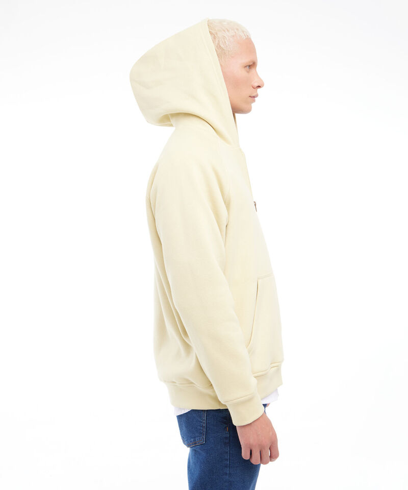 Buzo Hoodie Oversized Con Cremallera, Amarillo, hi-res