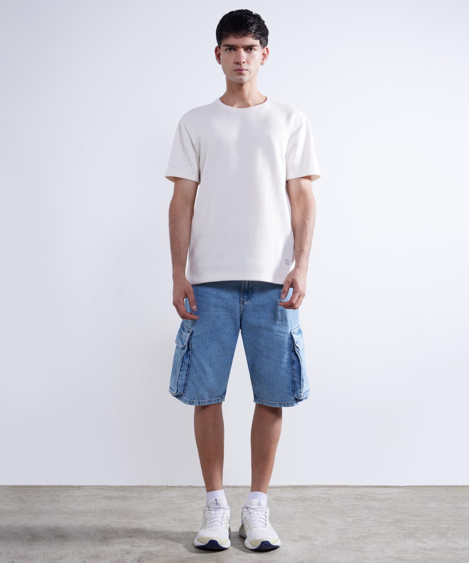 Camiseta Texturizada, Marfil, hi-res