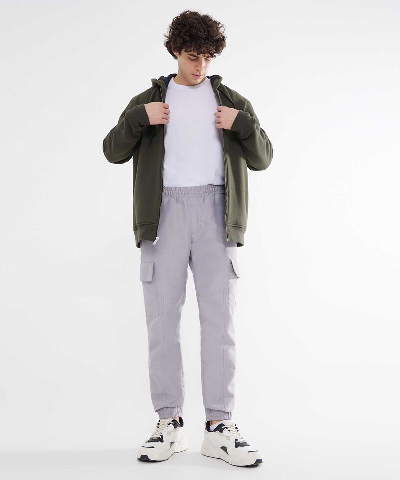 Jogger con Bolsillos Cargo, Gris, hi-res