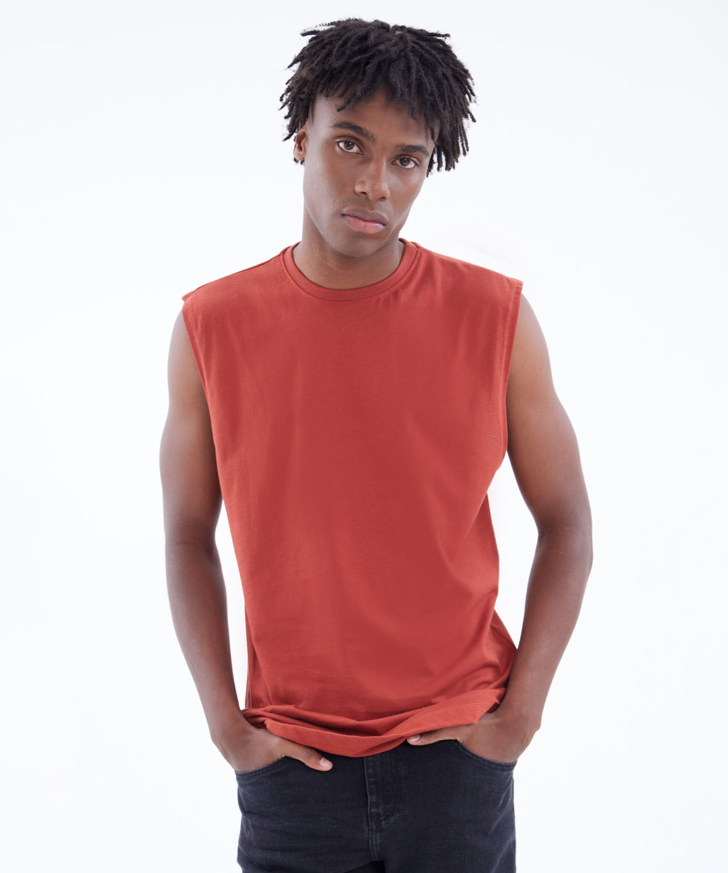 Camiseta manga sisa hombre top