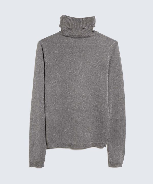 Camiseta Con Cuello Alto, Gris, hi-res