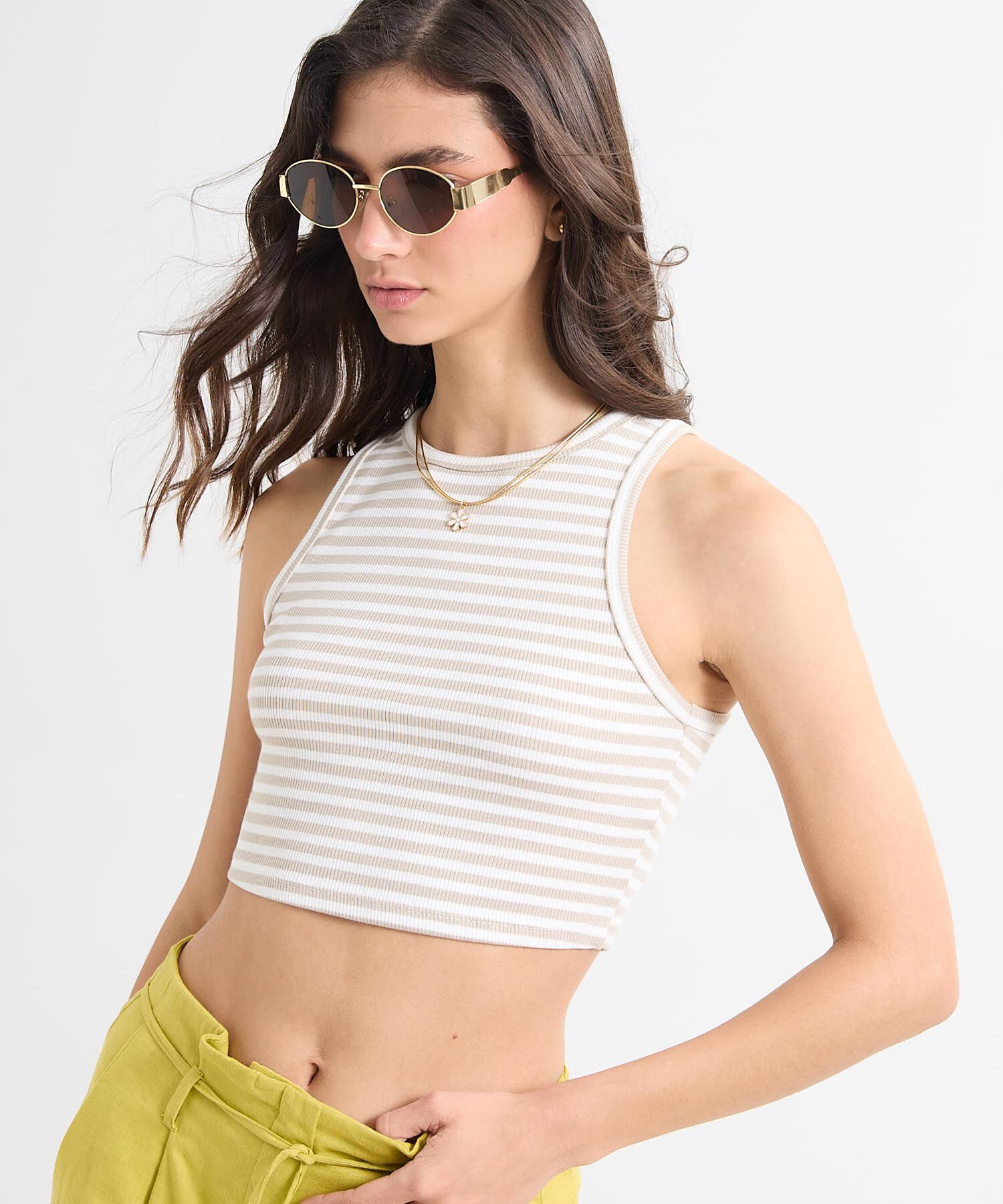Crop Top a Rayas | Compra Online | SEVEN SEVEN