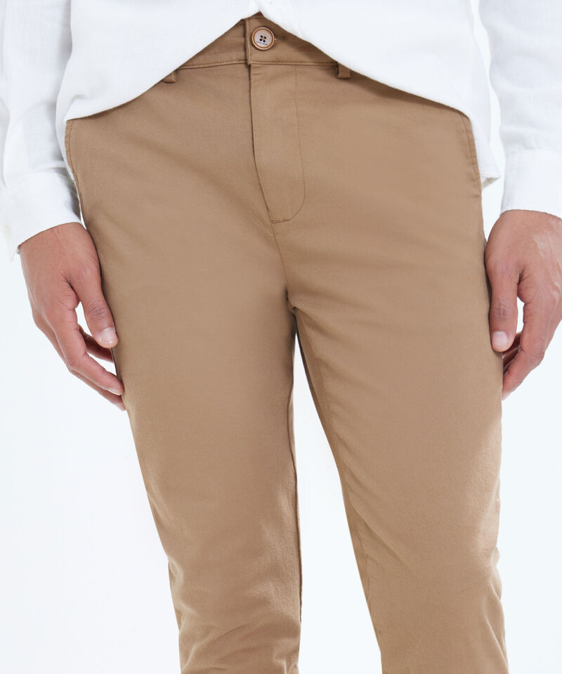 Pantal&oacute;n Tipo Chino con Bolsillos, Camel, hi-res