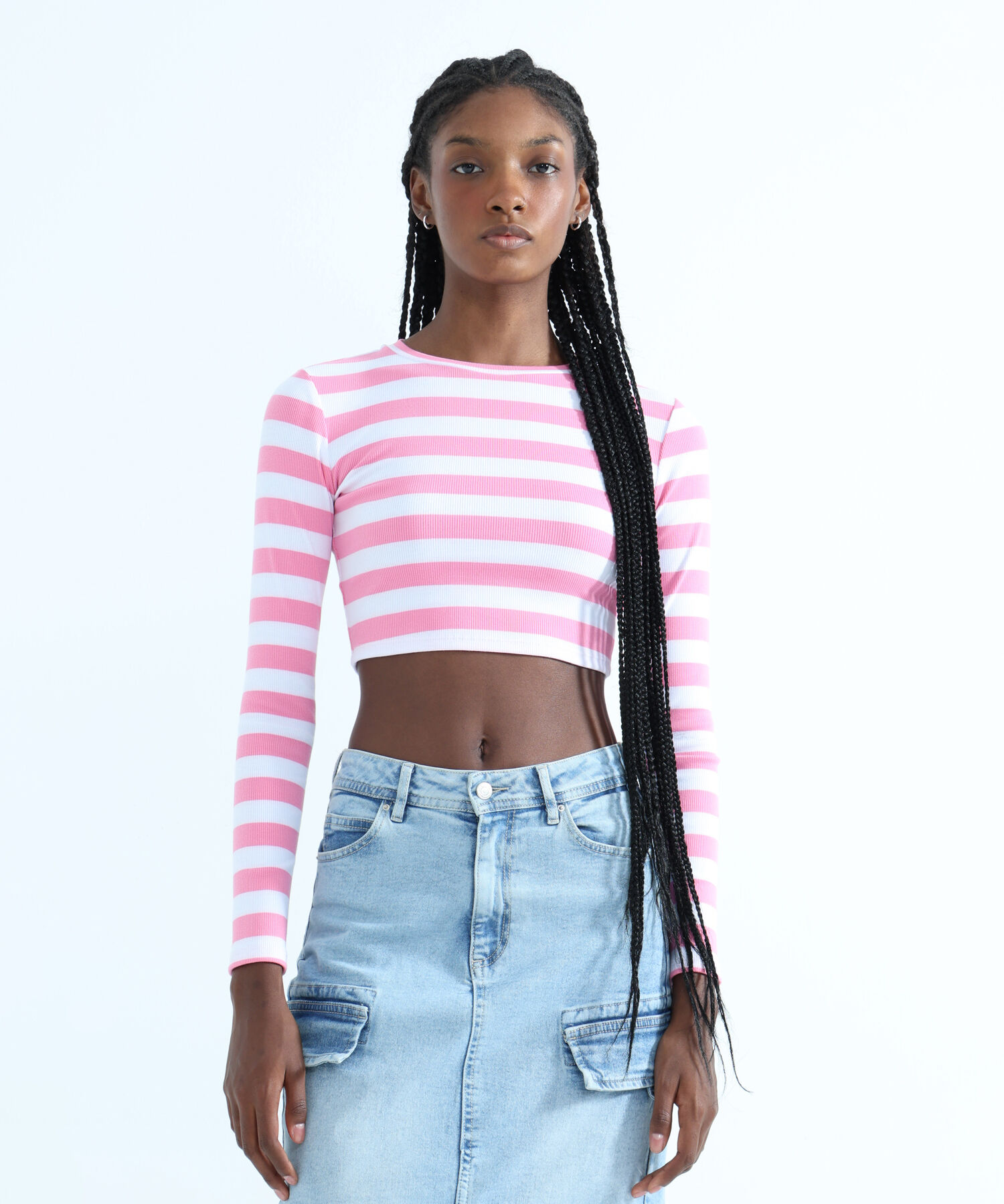 Crop top rayas outlet