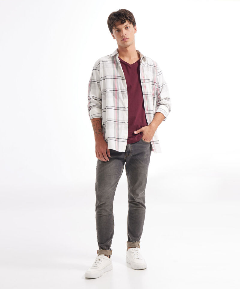 Camisa Manga Larga Y A Cuadros Tipo Leñador Para Hombre|Compra