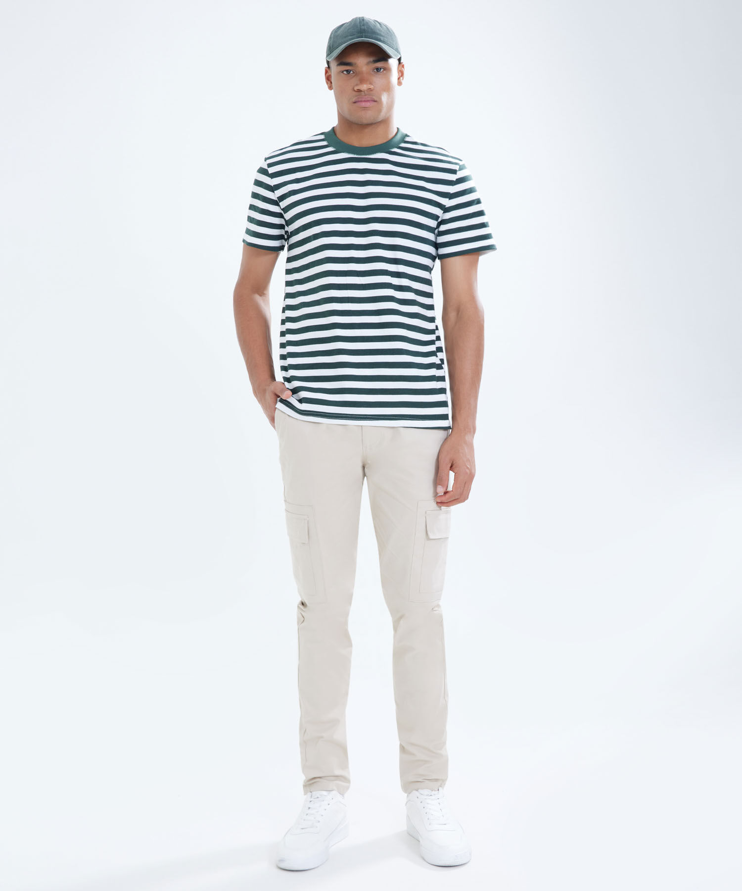 Pantal&oacute;n Tipo Chino Con Bolsillos, Beige, hi-res