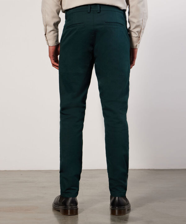Pantal&oacute;n Tipo Chino con Bolsillos, VerdeOscuro, hi-res