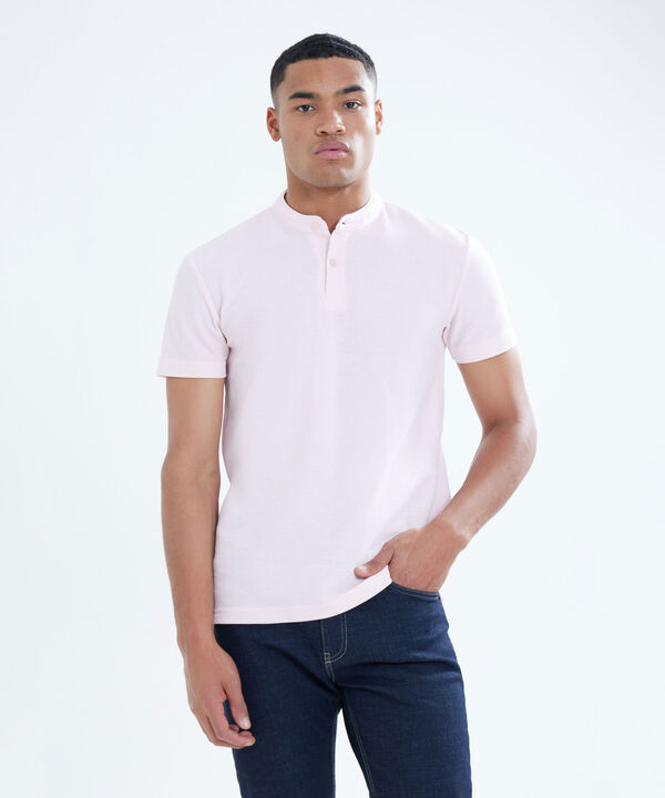 Polo Tejida Con Cuello Mao, Rosado, hi-res image number null