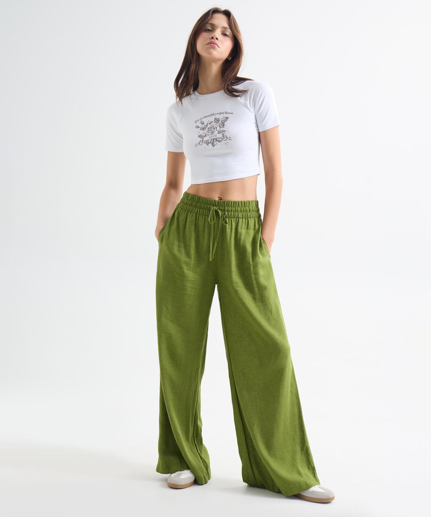 Crop Top Estampado de Rosas | Compra Online | SEVEN SEVEN