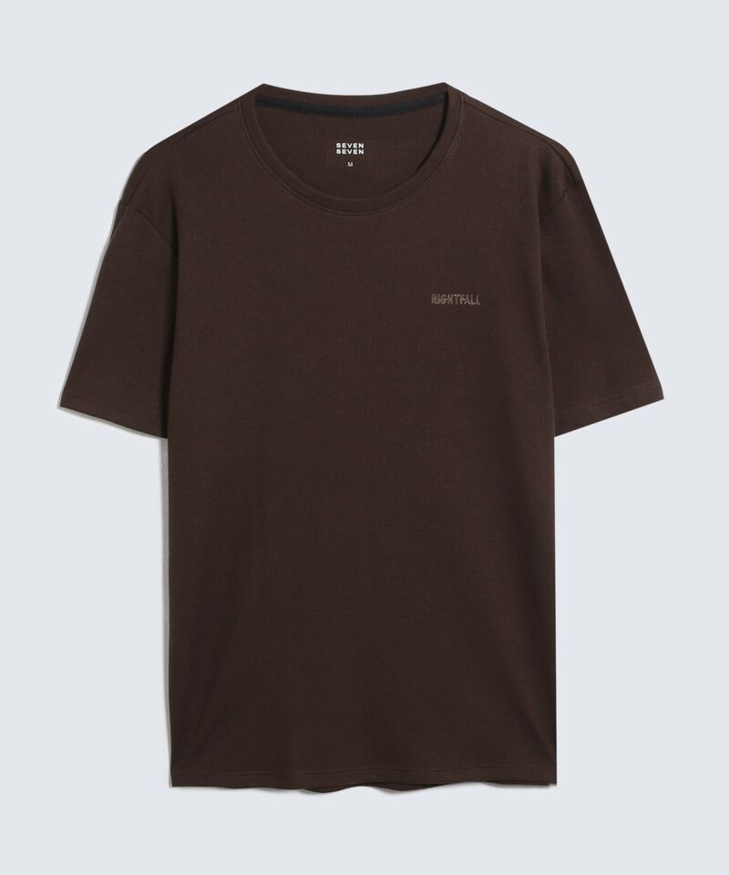 Camiseta con Bordado, Cafe, hi-res