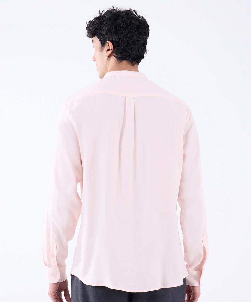 Camisa Cuello Mao, Rosa, hi-res