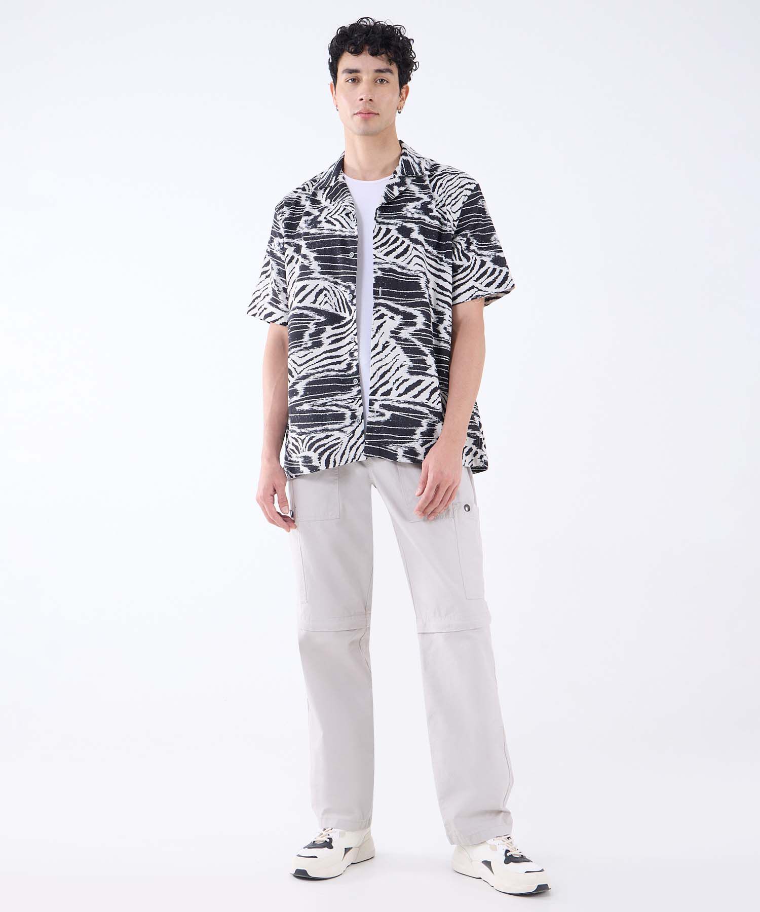 Camisa Resort Estampada, NegroCarbon, hi-res