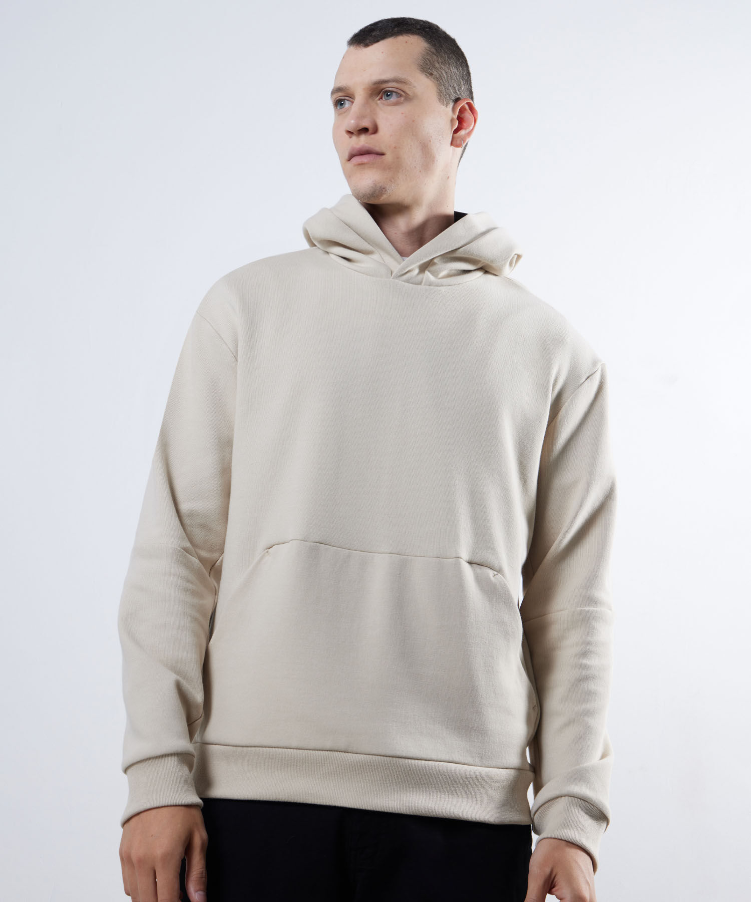 Hoodie Estampado en Relieve, Beige, hi-res