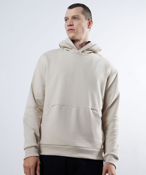 Hoodie Estampado en Relieve, Beige, hi-res image number null