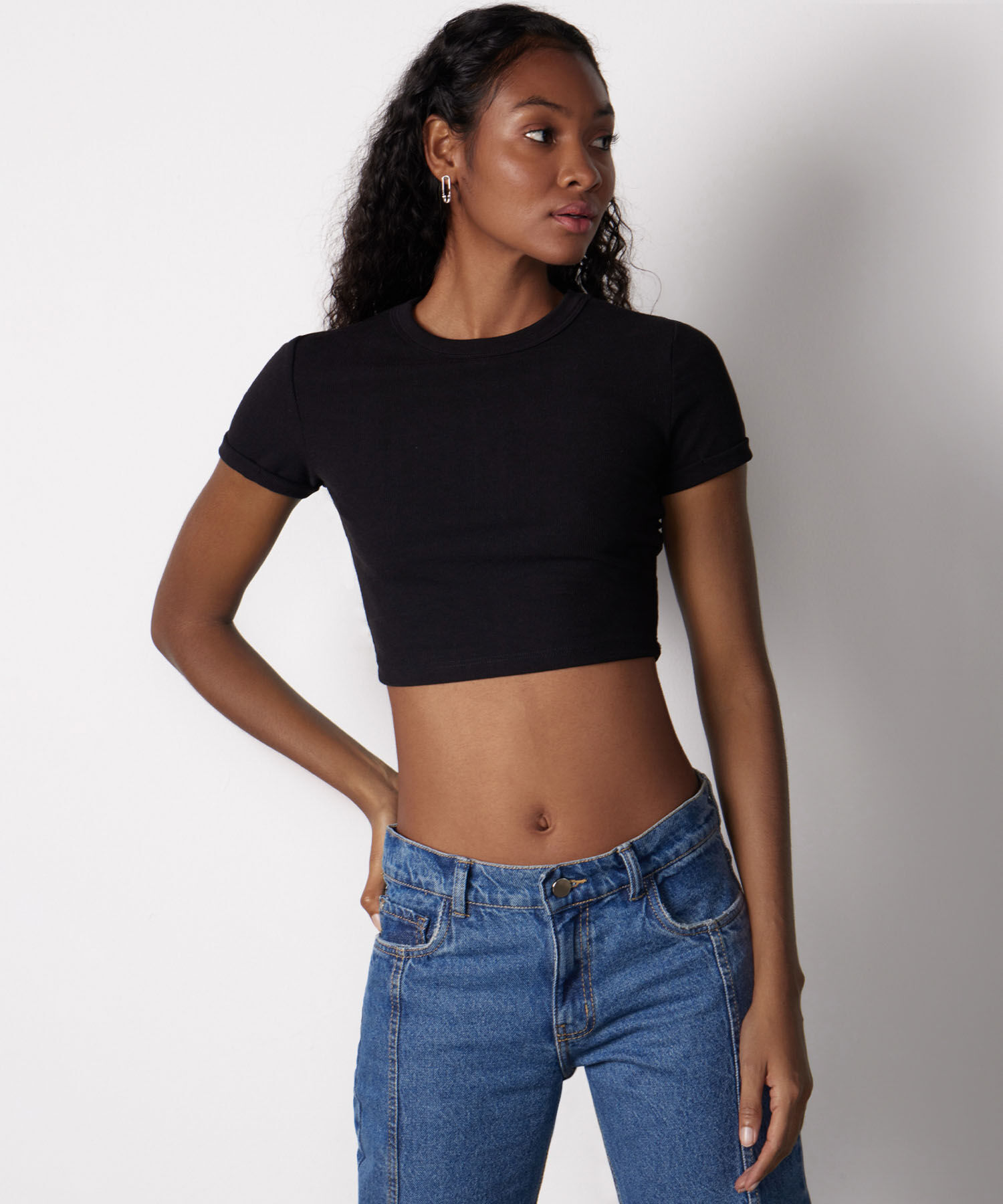 Crop Top Basicas Para Mujer Blusa Basica Crop Para Mujer Ropa En