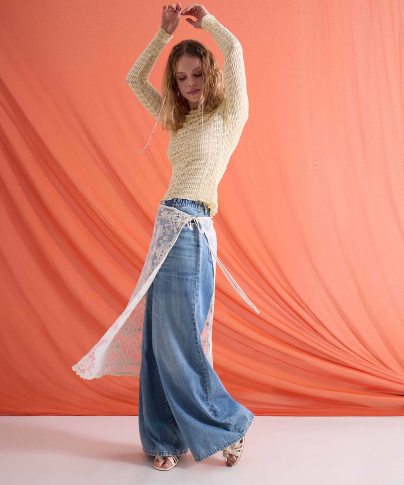 Blusa Texturizada Manga Larga, Amarillo, hi-res