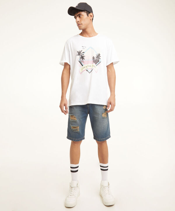Bermudas jeans hombre