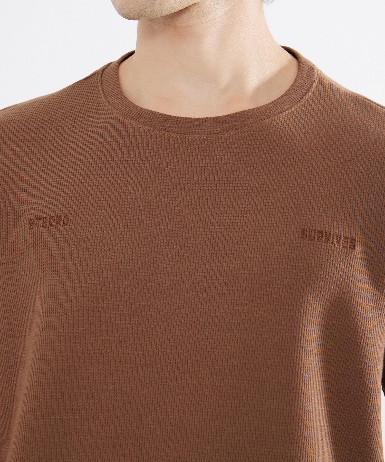 Camiseta con Bordado, Cafe, hi-res