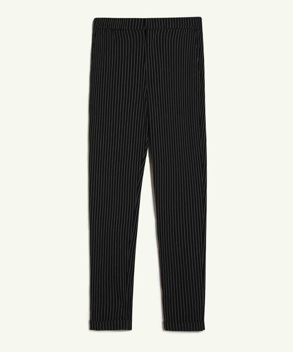 Jogger Casual A Rayas, Negro, hi-res