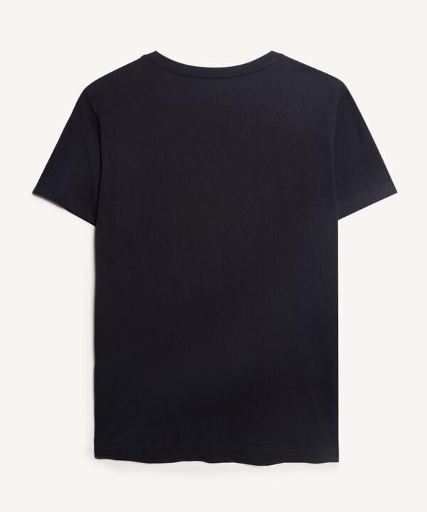 Camiseta Con Estampado Efecto Gamuzado Y Bordado By María José Guzmán, Negro, hi-res