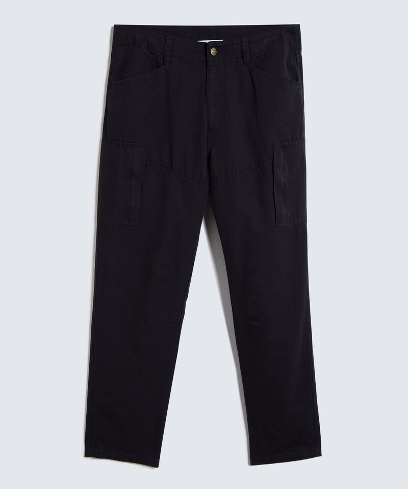 Pantal&oacute;n Cargo con Cortes, Negro, hi-res