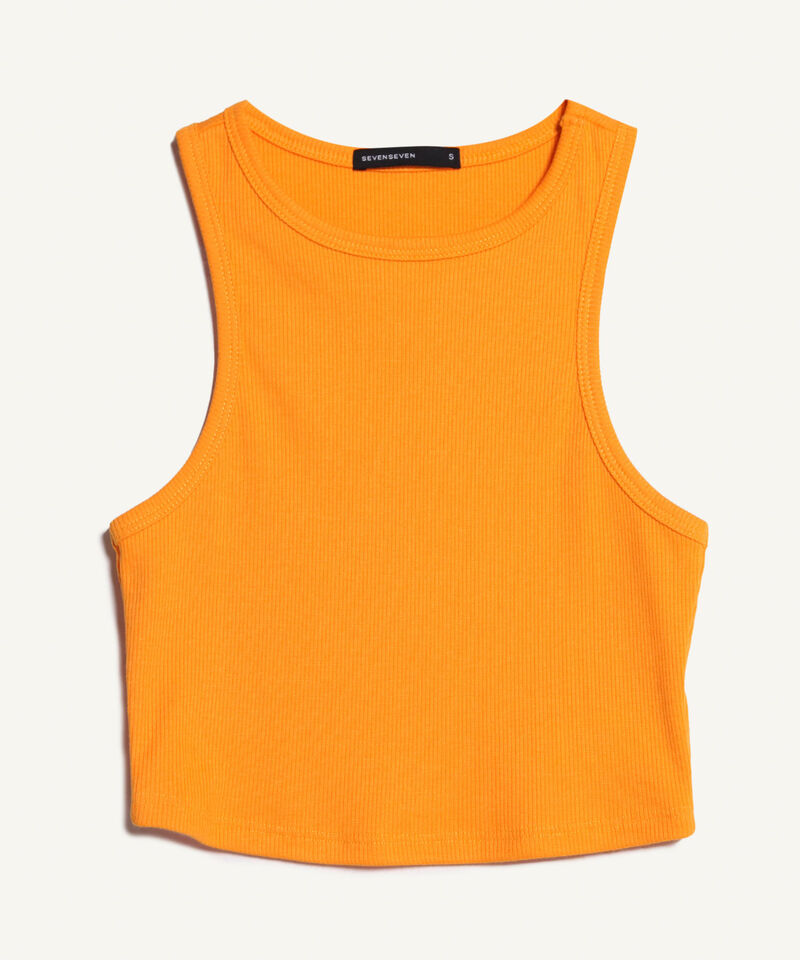 Camiseta Esqueleto Tipo Crop, Mandarina, hi-res