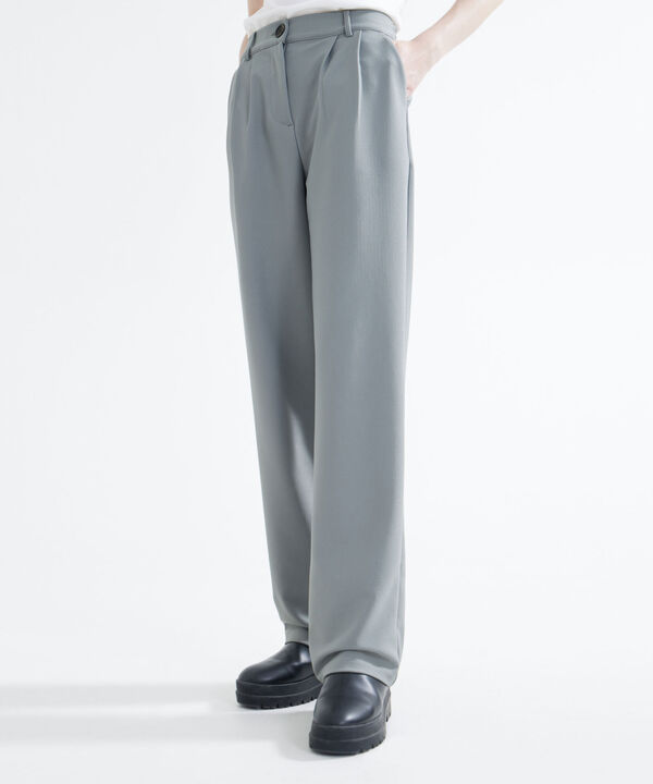 Pantal&oacute;n Palazzo Con Bolsillos, VerdeOliva, hi-res