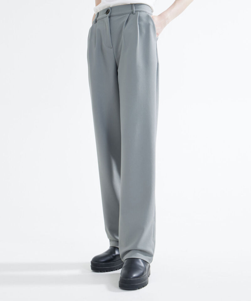 Pantal&oacute;n Palazzo Con Bolsillos, VerdeOliva, hi-res