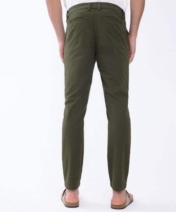 Pantal&oacute;n Tipo Chino con Bolsillos, Verde, hi-res