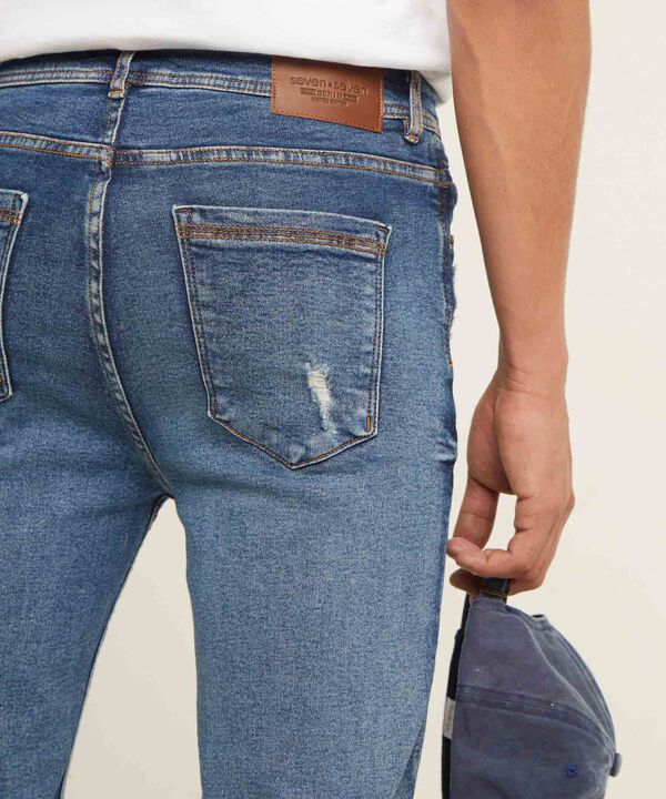 Bermudas jeans hombre