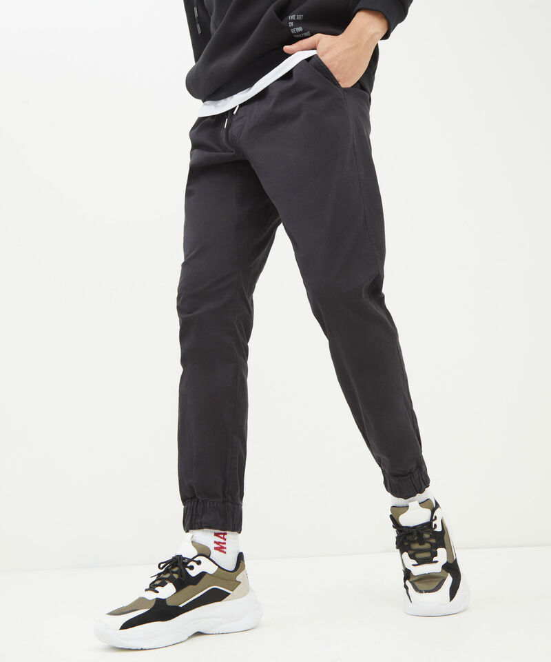 Jogger con Cord&oacute;n para Hombre, Negro, hi-res