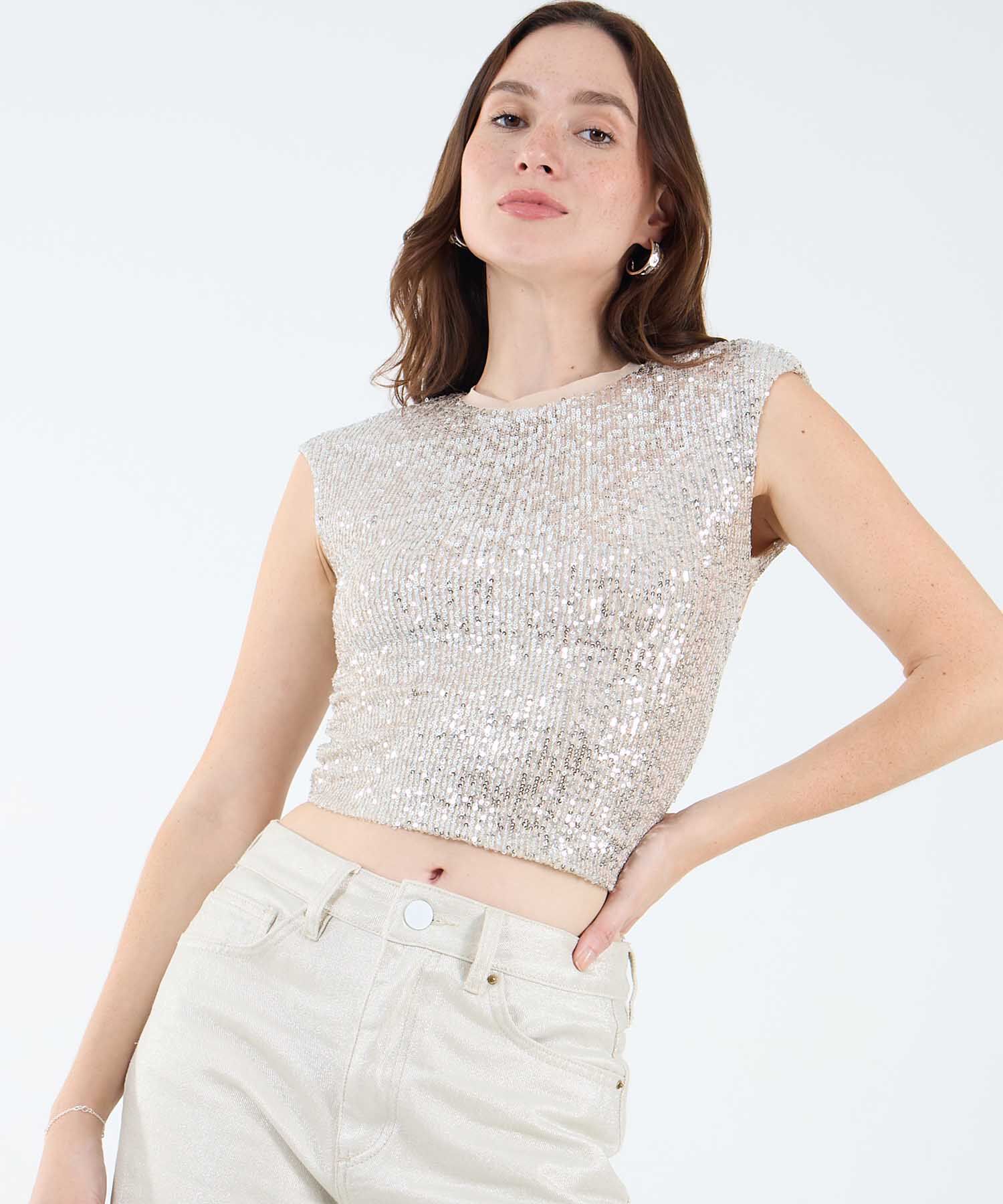 Camiseta levis mujer lentejuelas sales