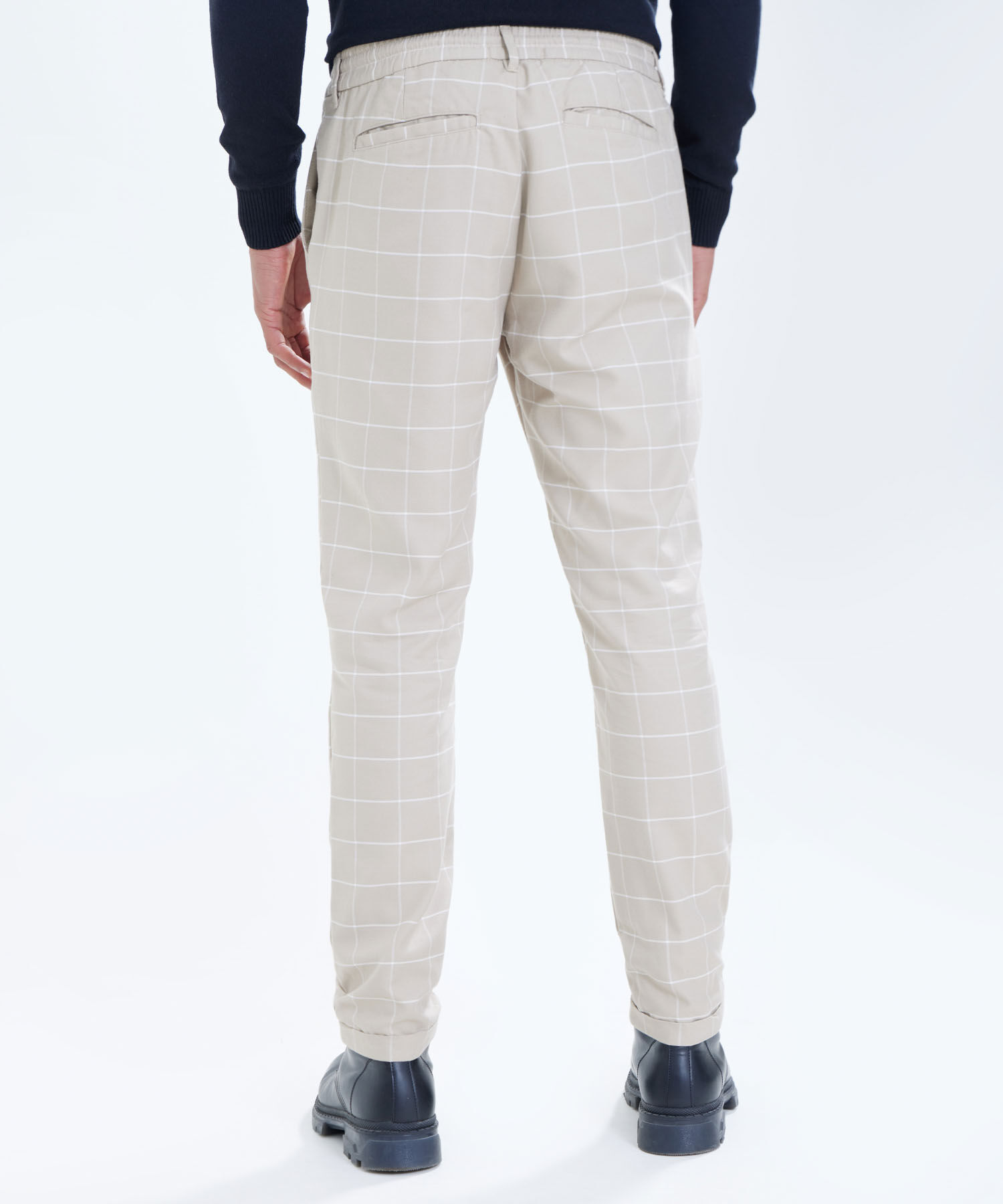 Jogger a cuadros hombre best sale