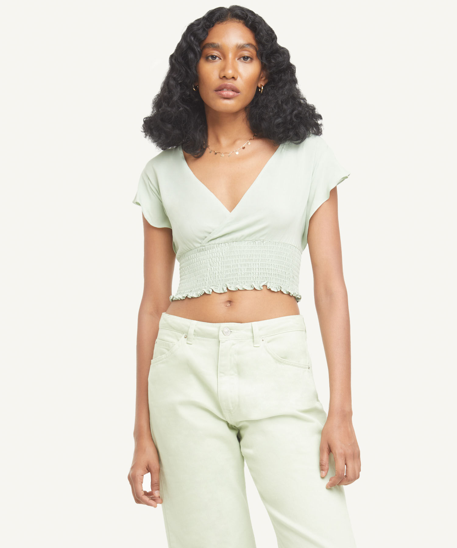 Blusa Manga Corta Con Volantes Para Mujer Compra Online SEVEN SEVEN