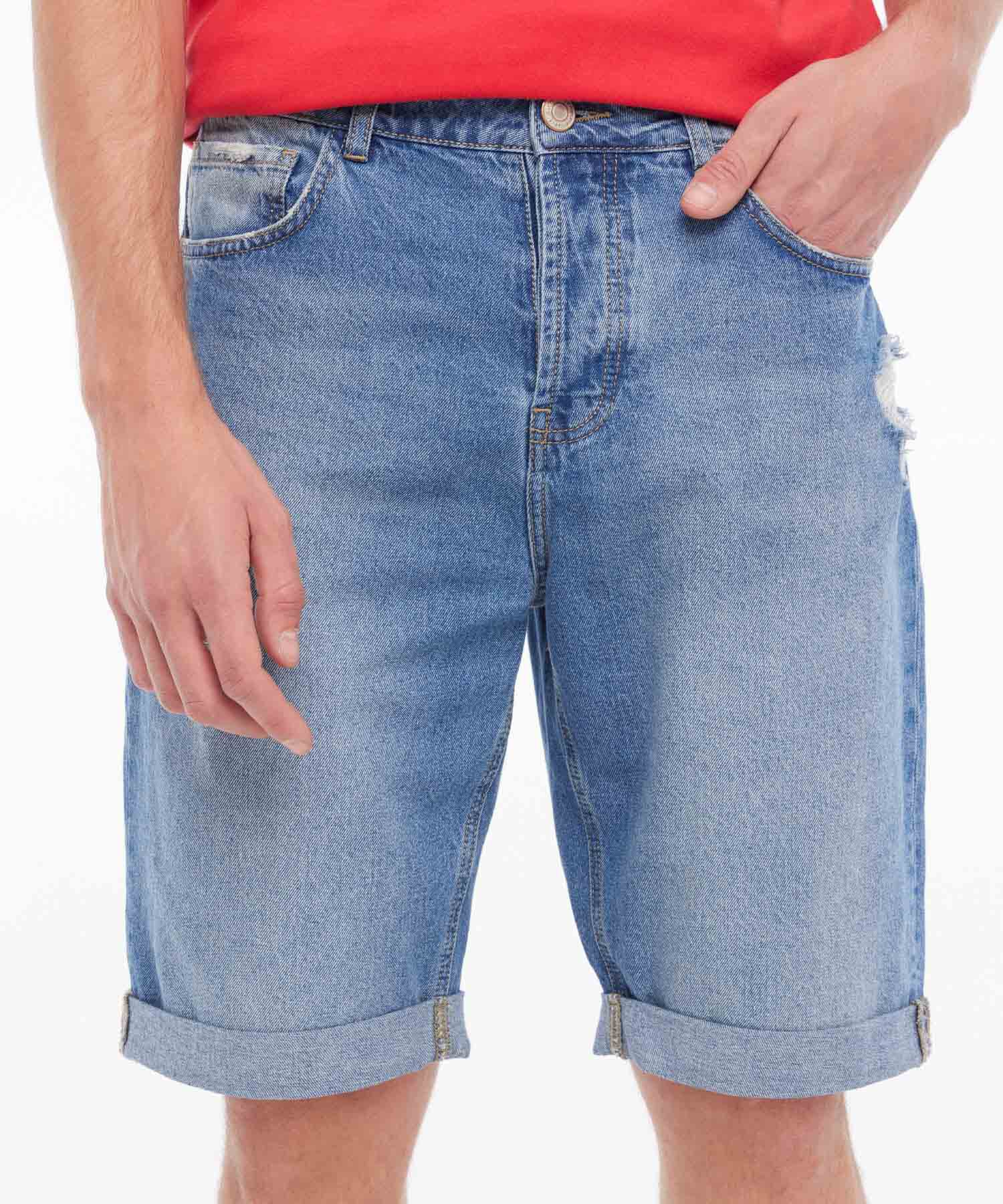 Bermudas jeans hombre