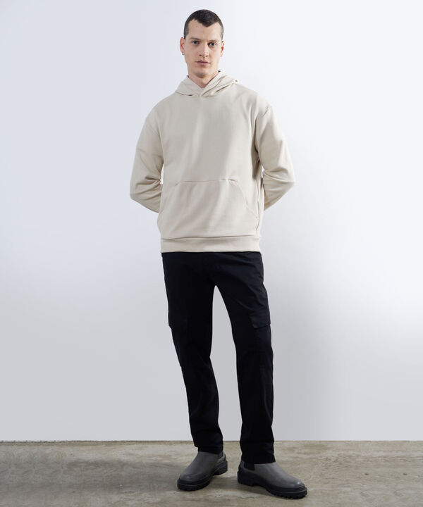 Hoodie Estampado en Relieve, Beige, hi-res