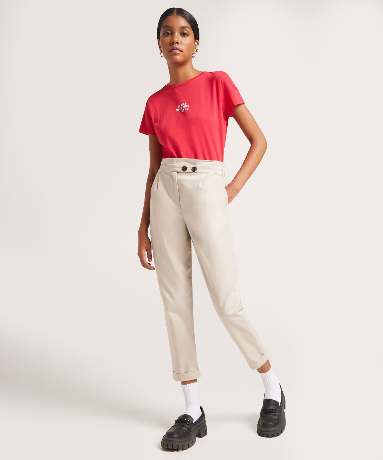 Pantalones tipo sastre mujer shop