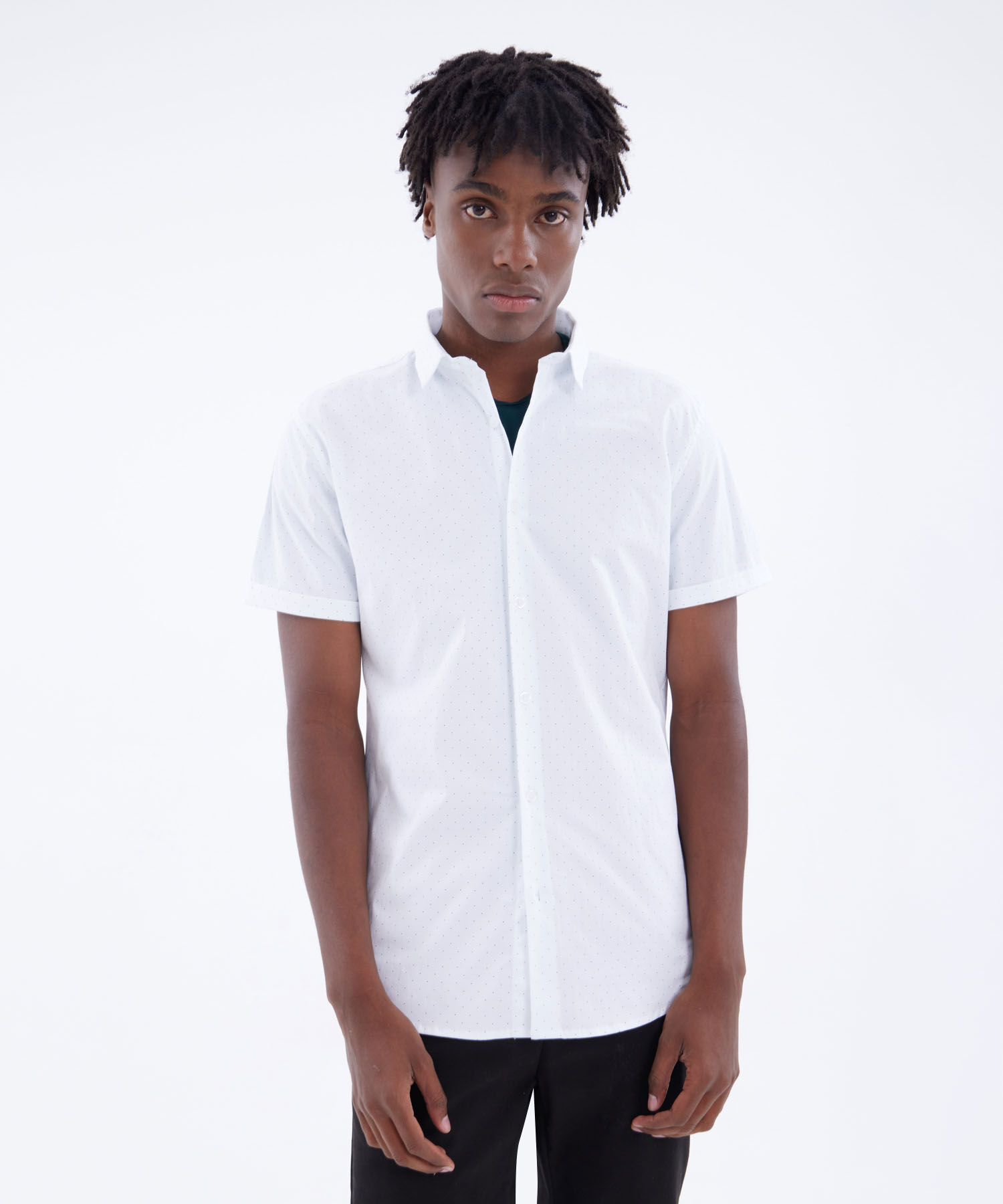 Camisas manga corta blanca hombre sales