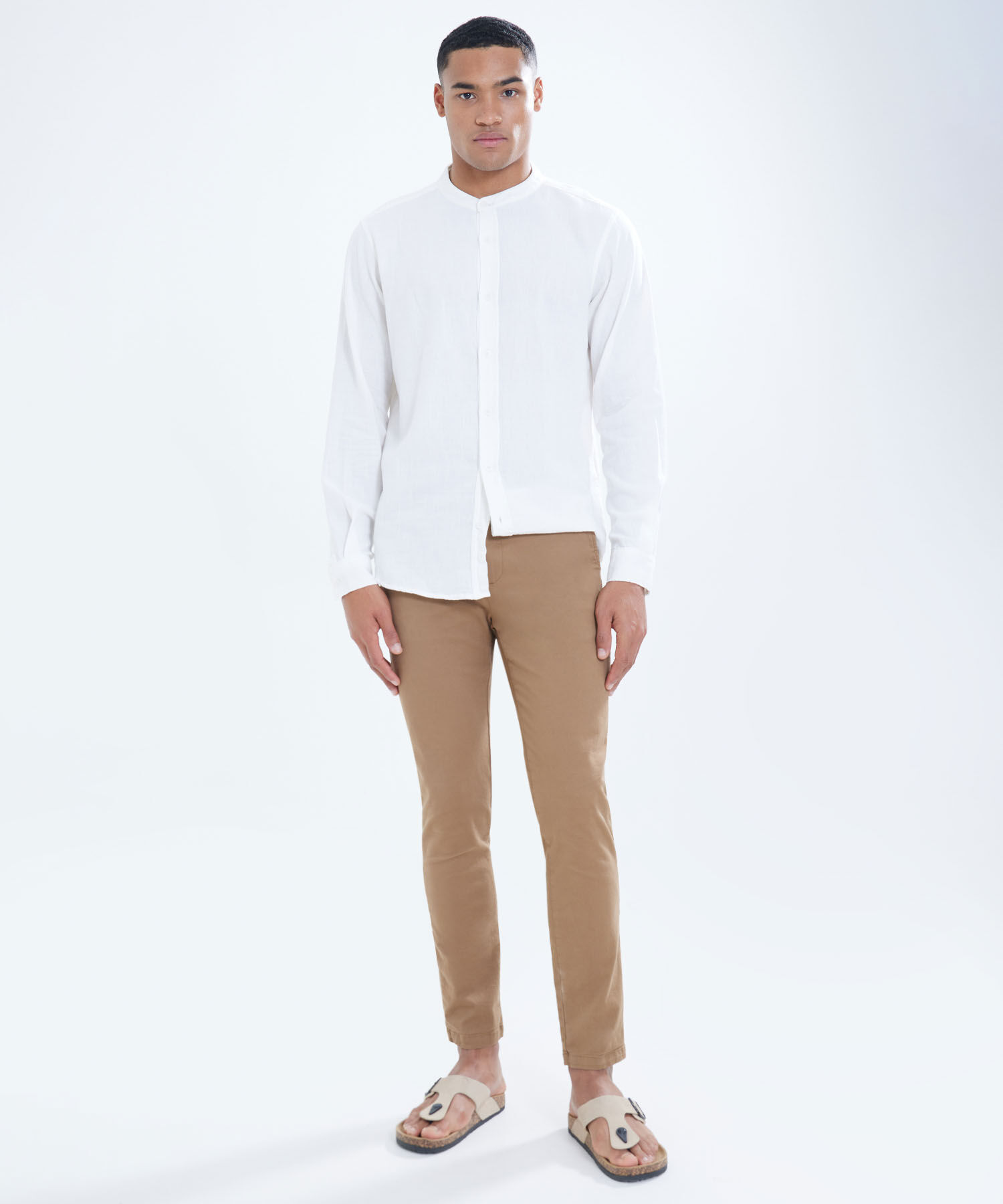 Pantal&oacute;n Tipo Chino con Bolsillos, Camel, hi-res