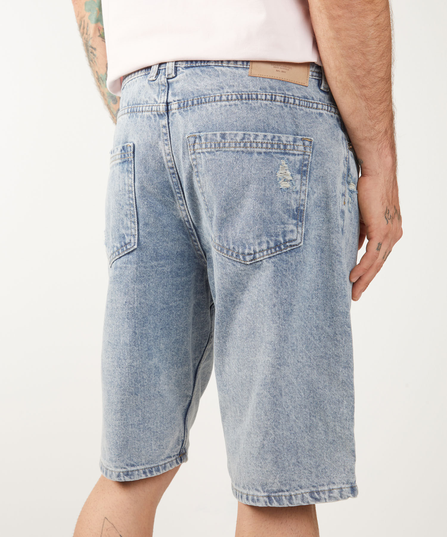 Bermudas En Denim Para Hombre Compra ahora SevenSeven