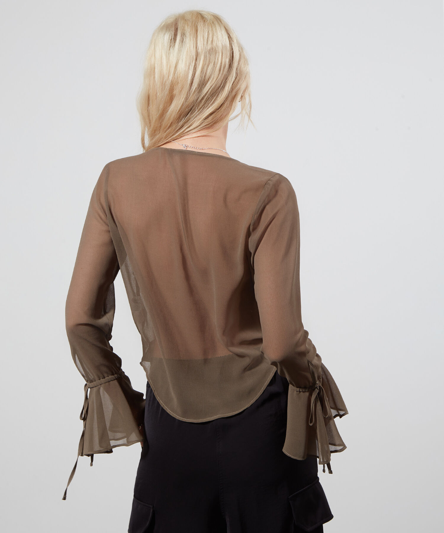Blusa Manga Larga Con Escote Cruzado Compra Online SEVEN SEVEN