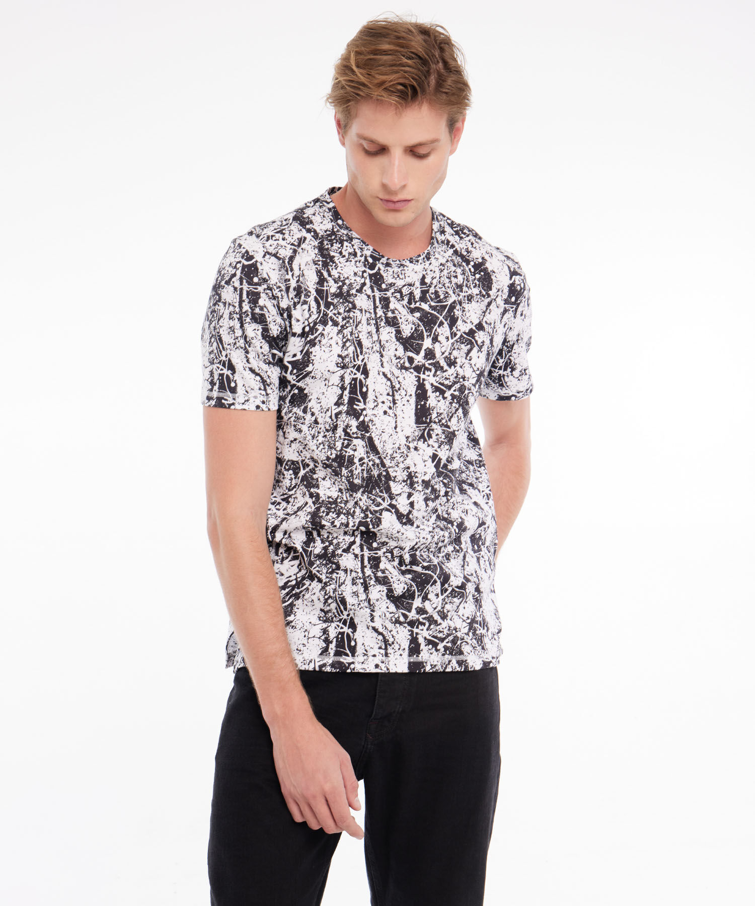 Camiseta Para Hombre Con Bajo Y Screen Compra Online SEVEN SEVEN