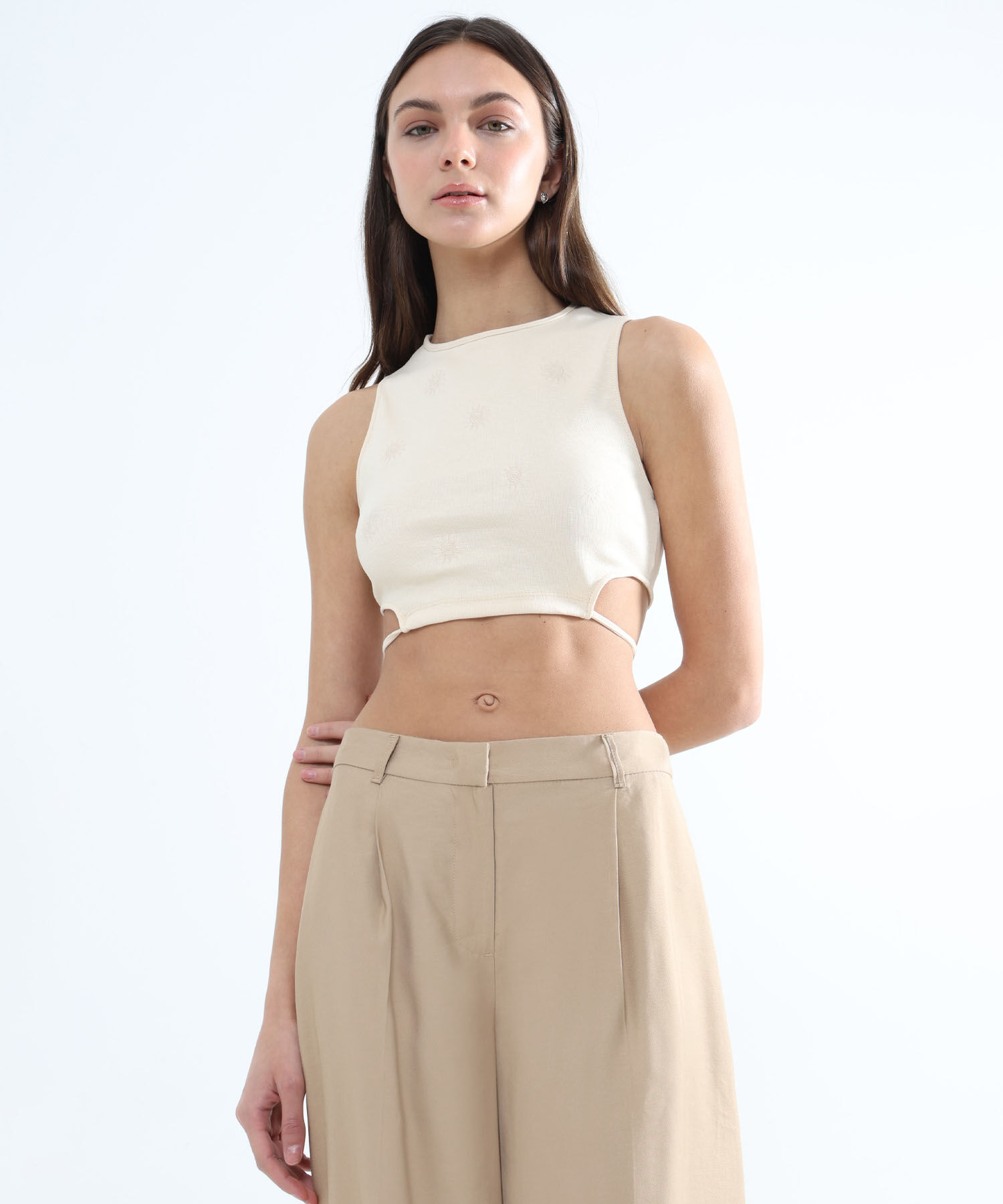 トップス kise Crop Top con Bordados de Soles|Compra Online|SEVEN SEVEN