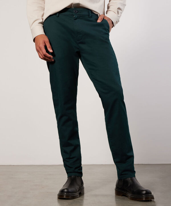 Pantal&oacute;n Tipo Chino con Bolsillos, VerdeOscuro, hi-res