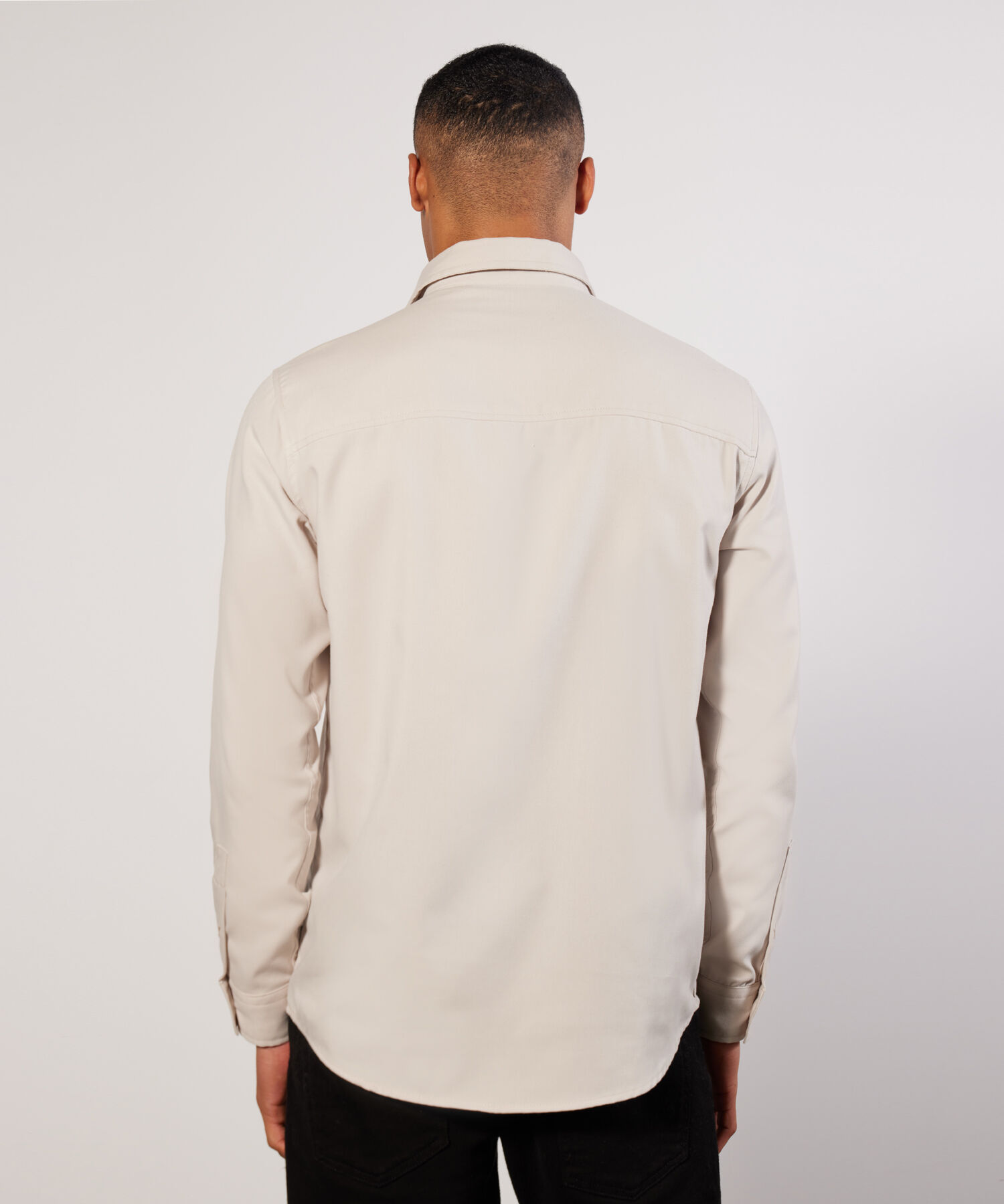 Camisa con Cuello Camisero, Avena, hi-res