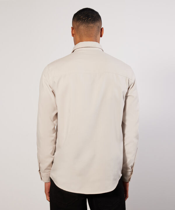 Camisa con Cuello Camisero, Avena, hi-res