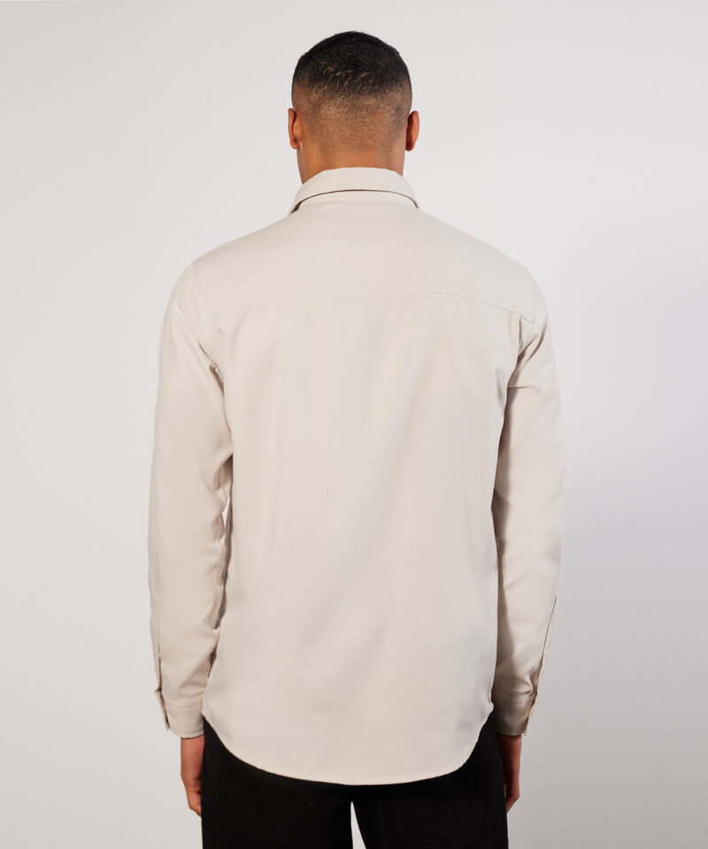 Camisa con Cuello Camisero, Avena, hi-res