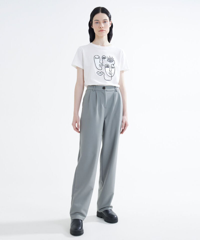 Pantal&oacute;n Palazzo Con Bolsillos, VerdeOliva, hi-res